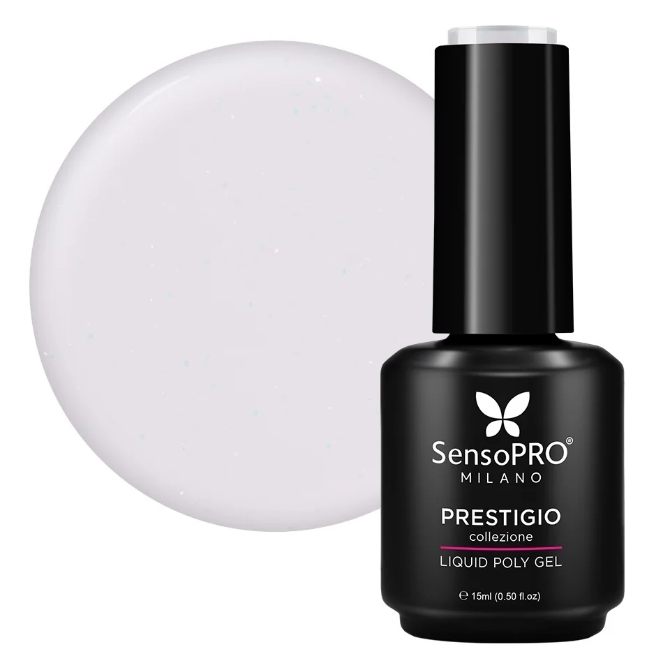 Polygel Lichid SensoPRO Milano PRESTIGIO, Milky Ivory, 15ml