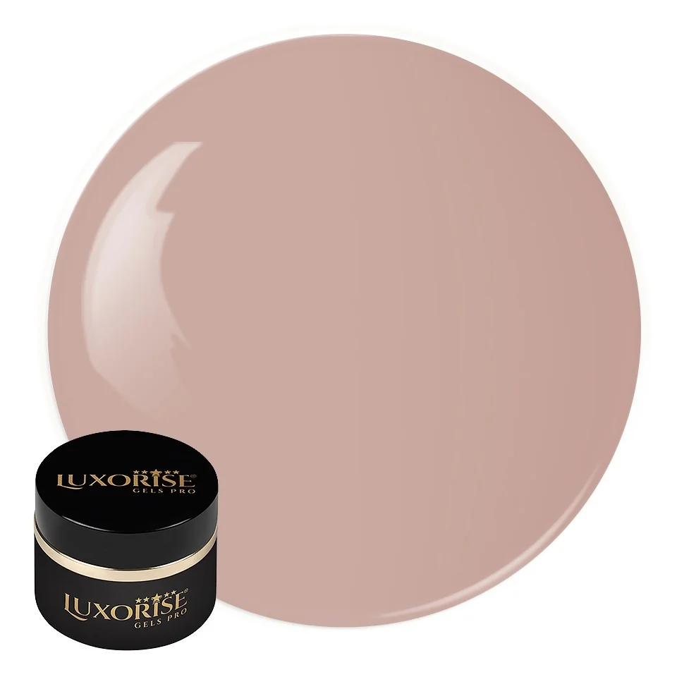 Gel UV Constructie Unghii RevoFlex LUXORISE 15ml, Cover Nude - Medium