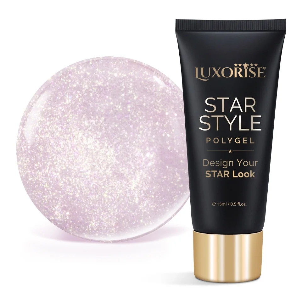 Polygel LUXORISE STAR STYLE - STAR VIBE Collection, Rose Supernova, 15ml