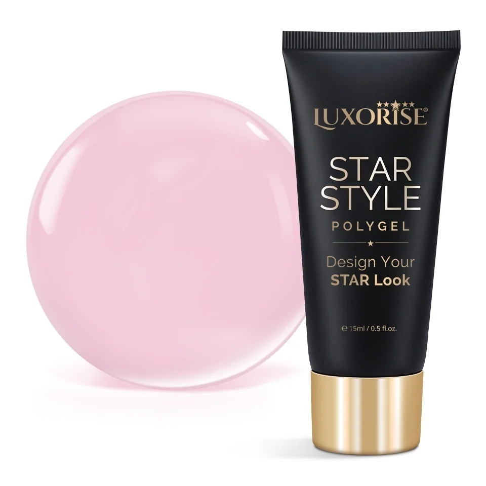 Polygel LUXORISE STAR STYLE - STAR NUDE Collection, Peach Veil, 15ml