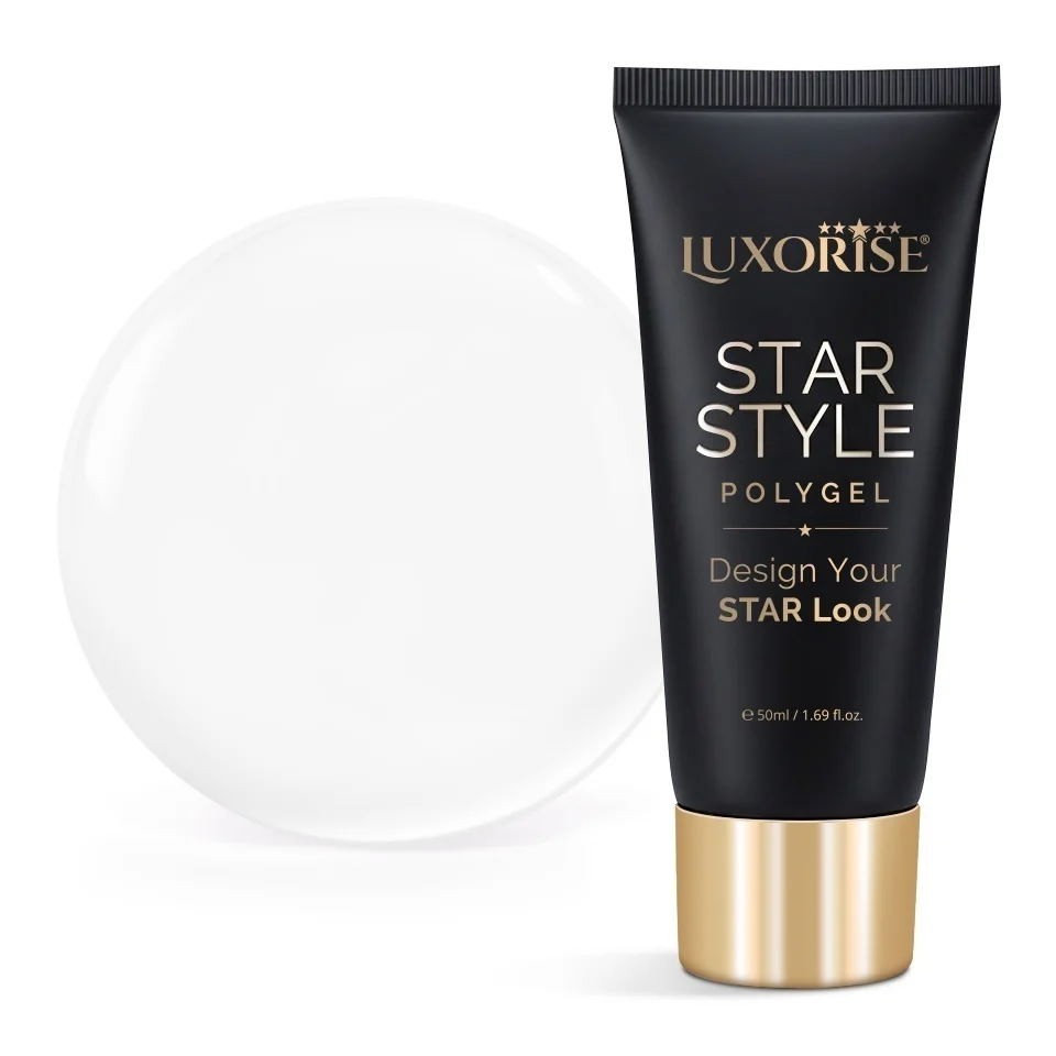 Polygel LUXORISE STAR STYLE - STAR ICON Collection, Milky White, 50ml
