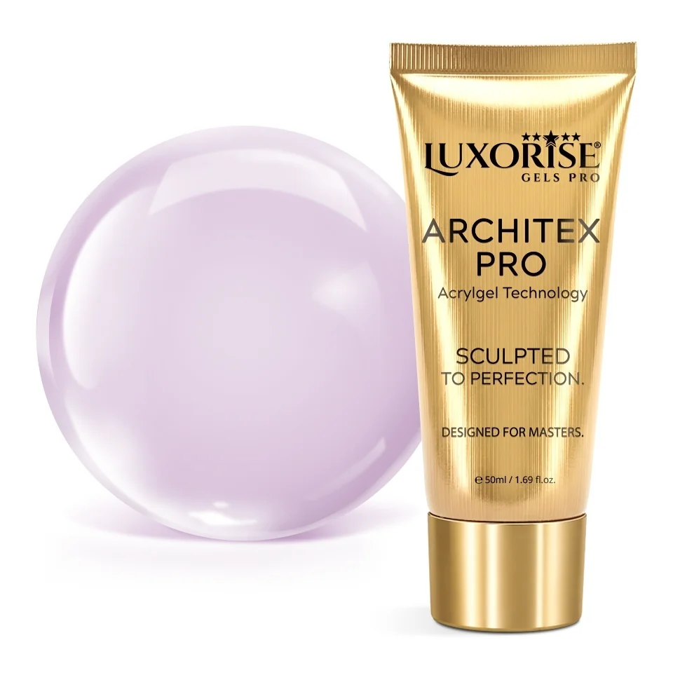 Polygel LUXORISE ARCHITEX PRO - Pure Perfection Collection, Milky Lavender, 50ml