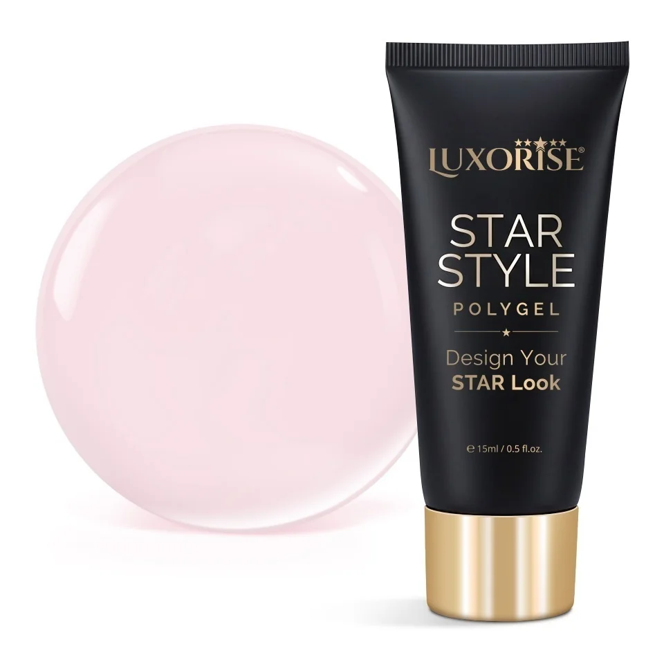 Polygel LUXORISE STAR STYLE - STAR ICON Collection, Milky Pink, 15ml
