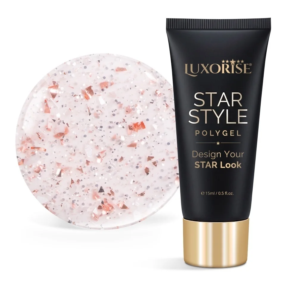 Polygel LUXORISE STAR STYLE - STAR VIBE Collection, Champagne Pop, 15ml