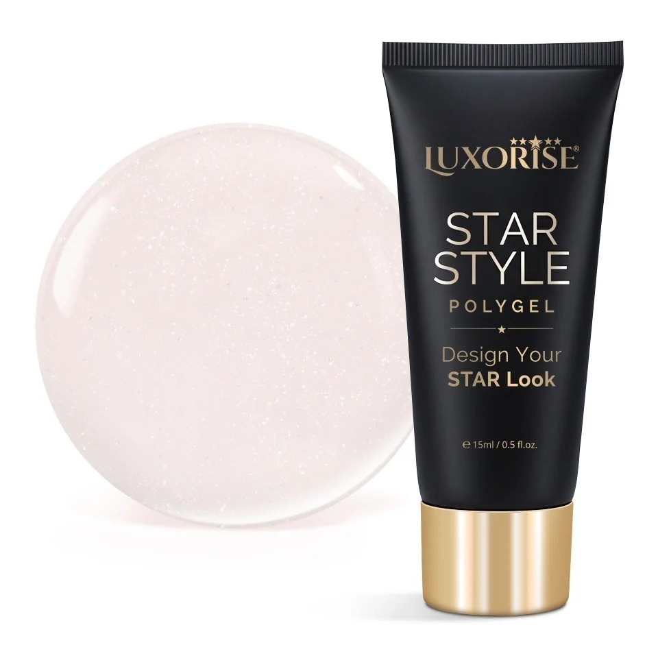 Polygel LUXORISE STAR STYLE - STAR NUDE Collection, Delicate Nude, 15ml