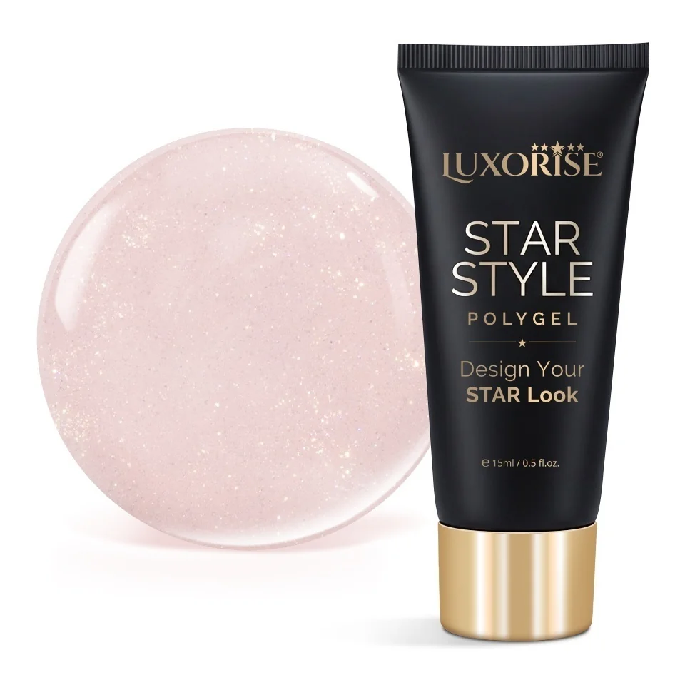 Polygel LUXORISE STAR STYLE - STAR NUDE Collection, Peach Aura, 15ml