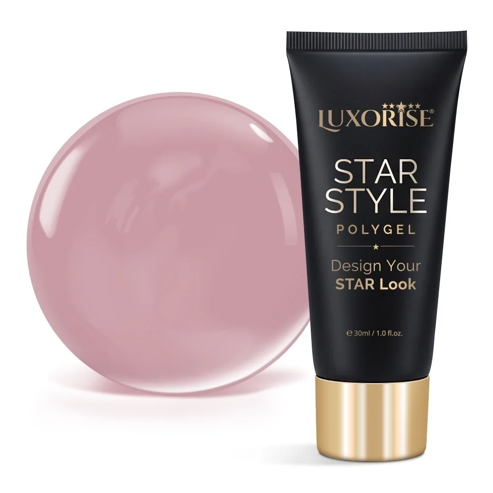 Polygel LUXORISE STAR STYLE - STAR NUDE Collection, Rosy Nude, 30ml