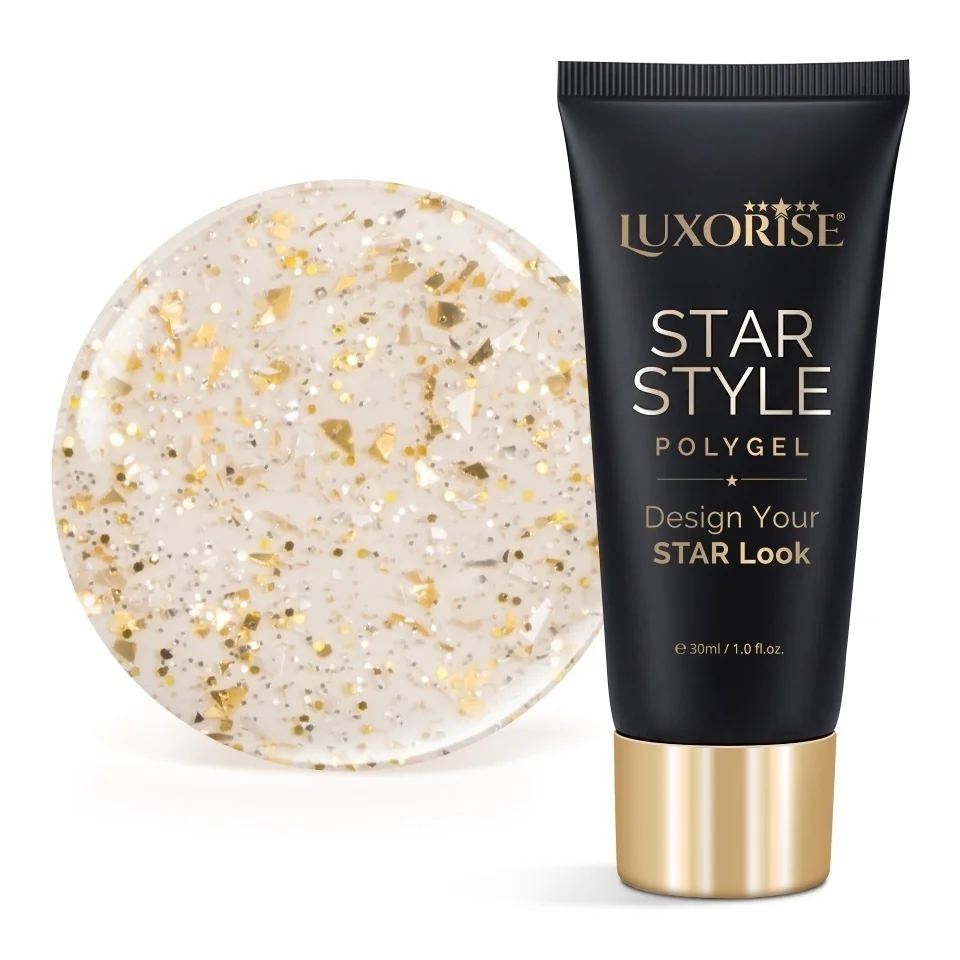 Polygel LUXORISE STAR STYLE - STAR VIBE Collection, Golden Future, 30ml