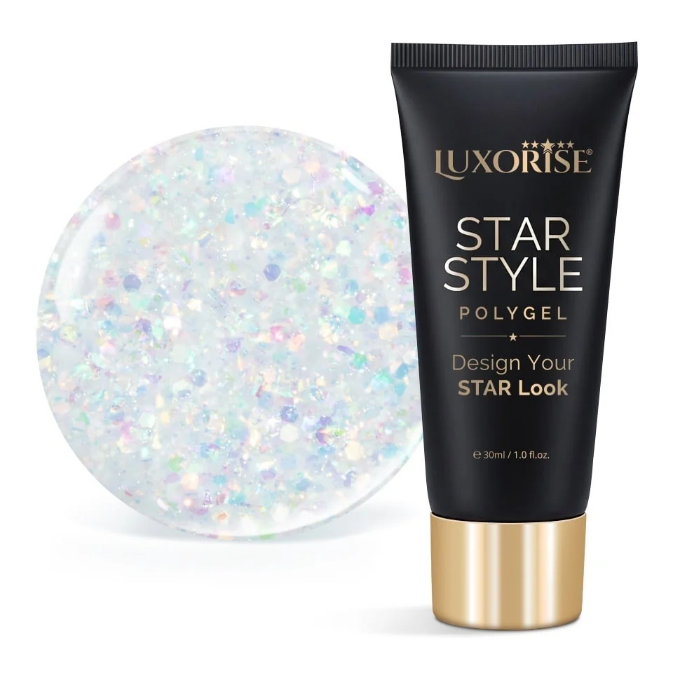Polygel LUXORISE STAR STYLE - STAR VIBE Collection, Crystal Confetti, 30ml