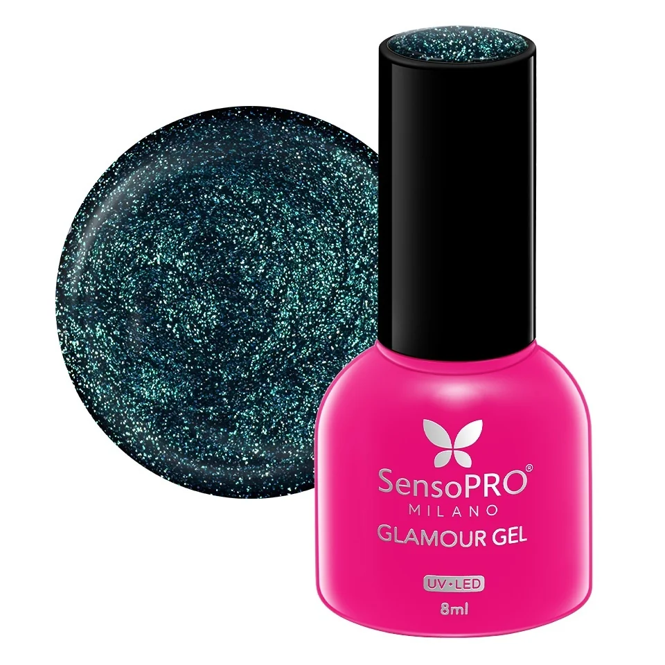 Oja Semipermanenta Glamour Gel SensoPRO Milano 8ml, Emerald Palace #57