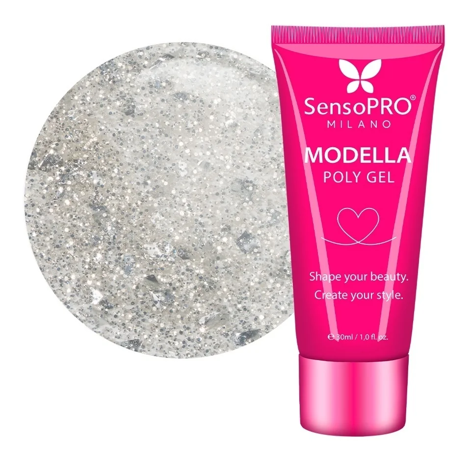 Polygel MODELLA SensoPRO Milano - Aura Diamond, 30ml