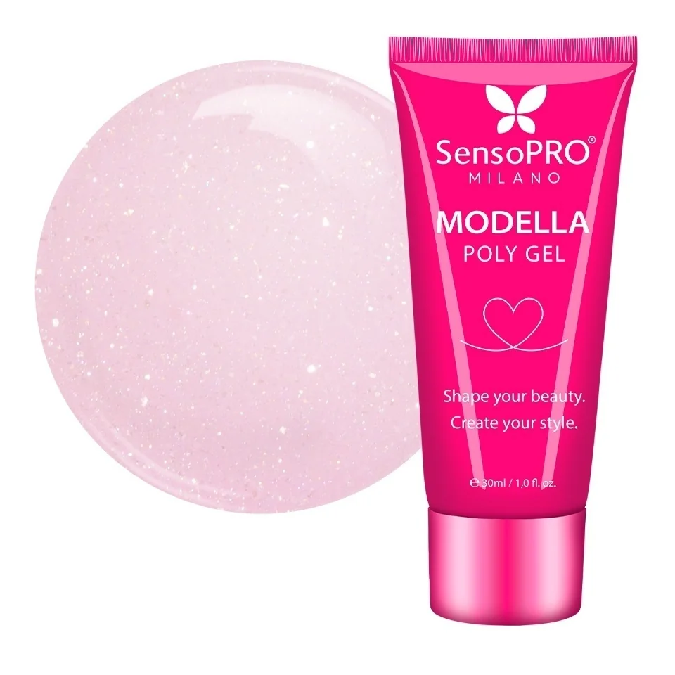 Polygel MODELLA SensoPRO Milano - Rose Twinkle, 30ml
