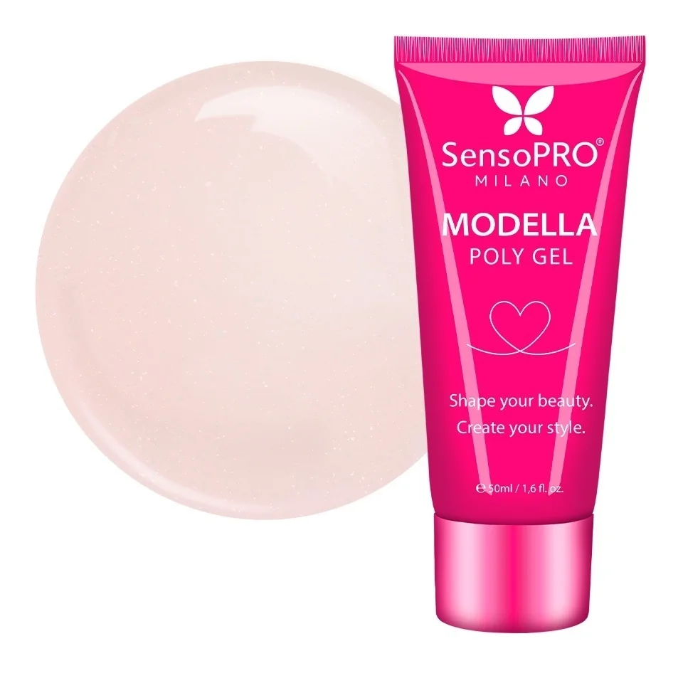Polygel MODELLA SensoPRO Milano - Peach Veil, 50ml