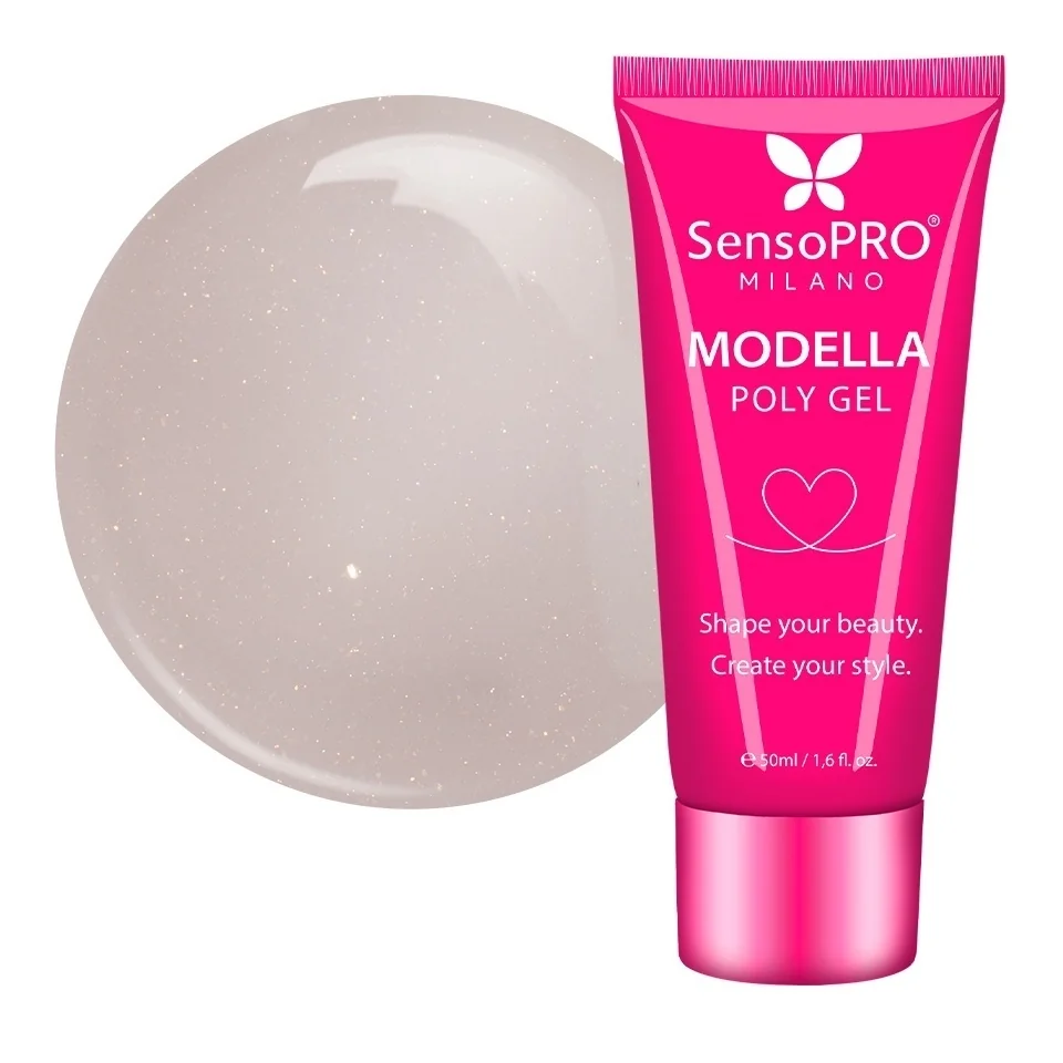 Polygel MODELLA SensoPRO Milano - Cappuccino Glow, 50ml