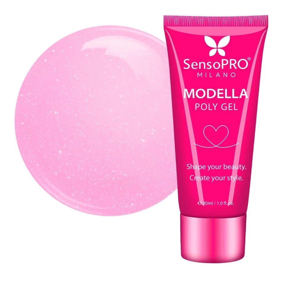 Polygel MODELLA SensoPRO Milano - Pink Sheen, 30ml
