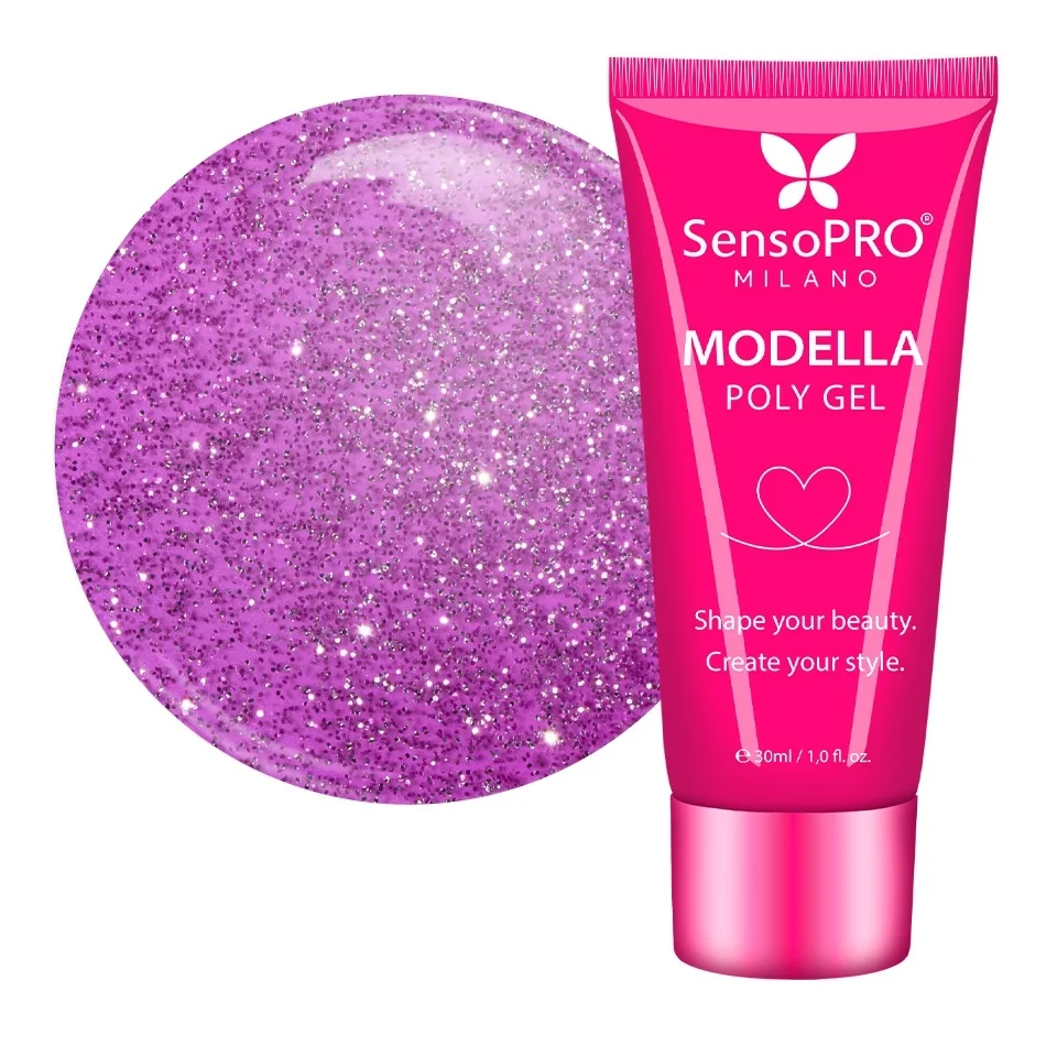 Polygel MODELLA SensoPRO Milano - Violet Luxe, 30ml