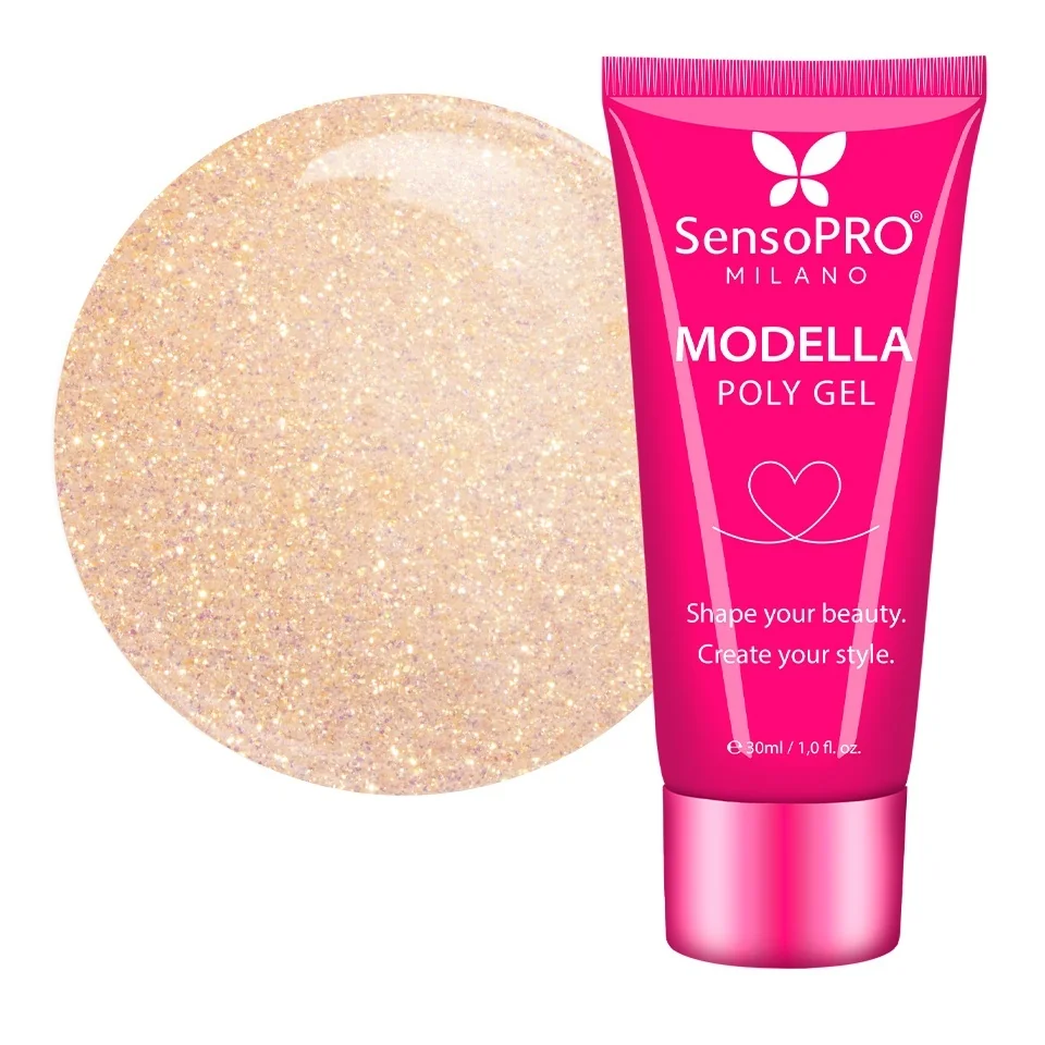 Polygel MODELLA SensoPRO Milano - Peach Luxe, 30ml