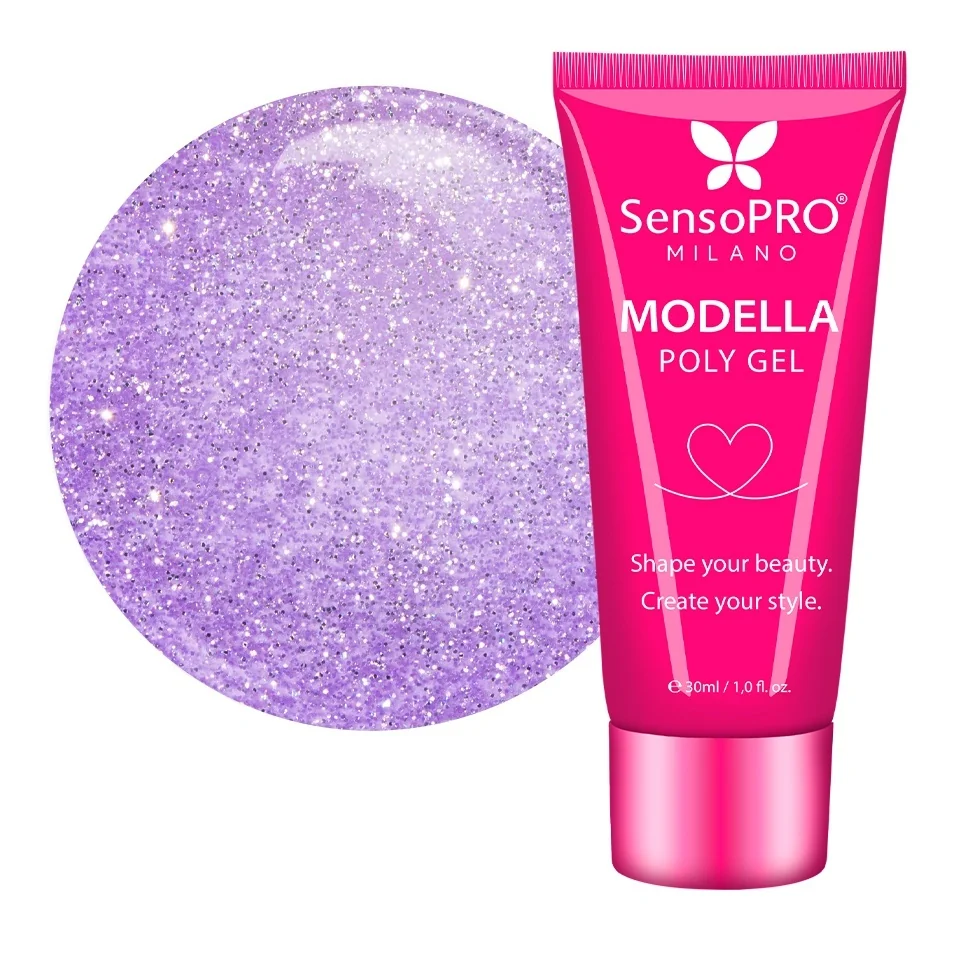 Polygel MODELLA SensoPRO Milano - Violet Sheen, 30ml