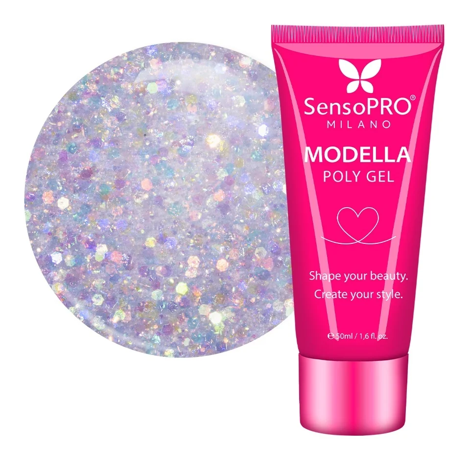 Polygel MODELLA SensoPRO Milano - Starlit Opal, 50ml