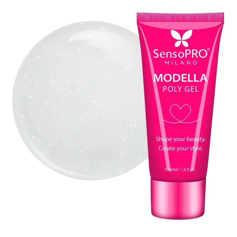 Polygel MODELLA SensoPRO Milano - Pearl White, 50ml