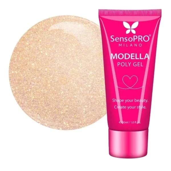 Polygel MODELLA SensoPRO Milano - Peach Luxe, 50ml