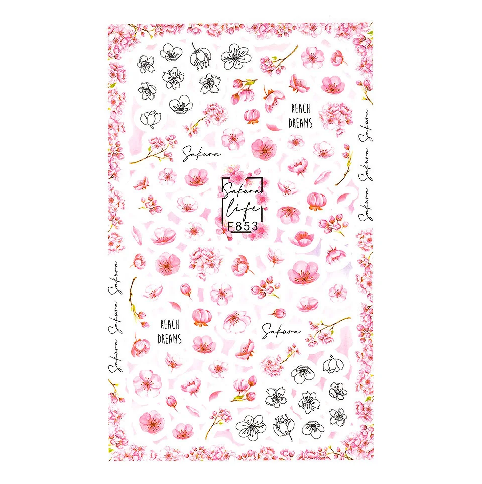 Abtibild Unghii SensoPRO Milano Idyllic Flowers, model F853