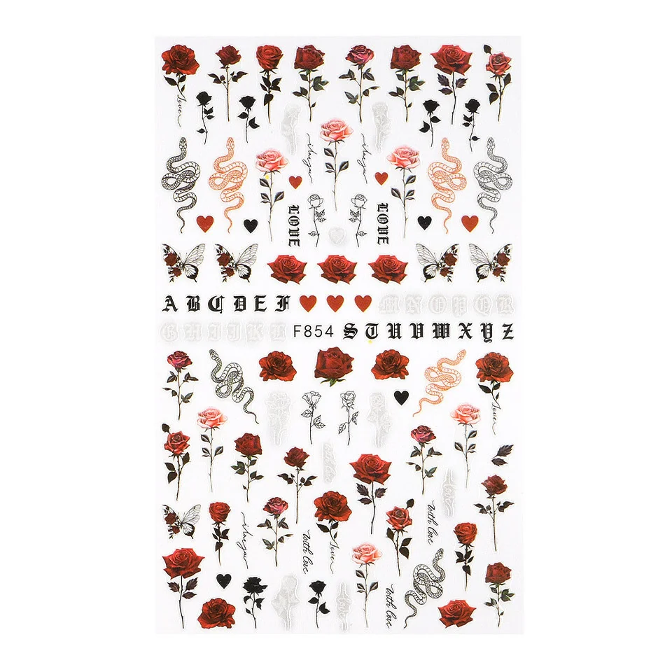 Abtibilduri Unghii SensoPRO Milano Cool Roses, model F854