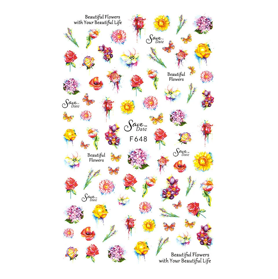 Abtibild Unghii SensoPRO Milano Flower Frame, model F648