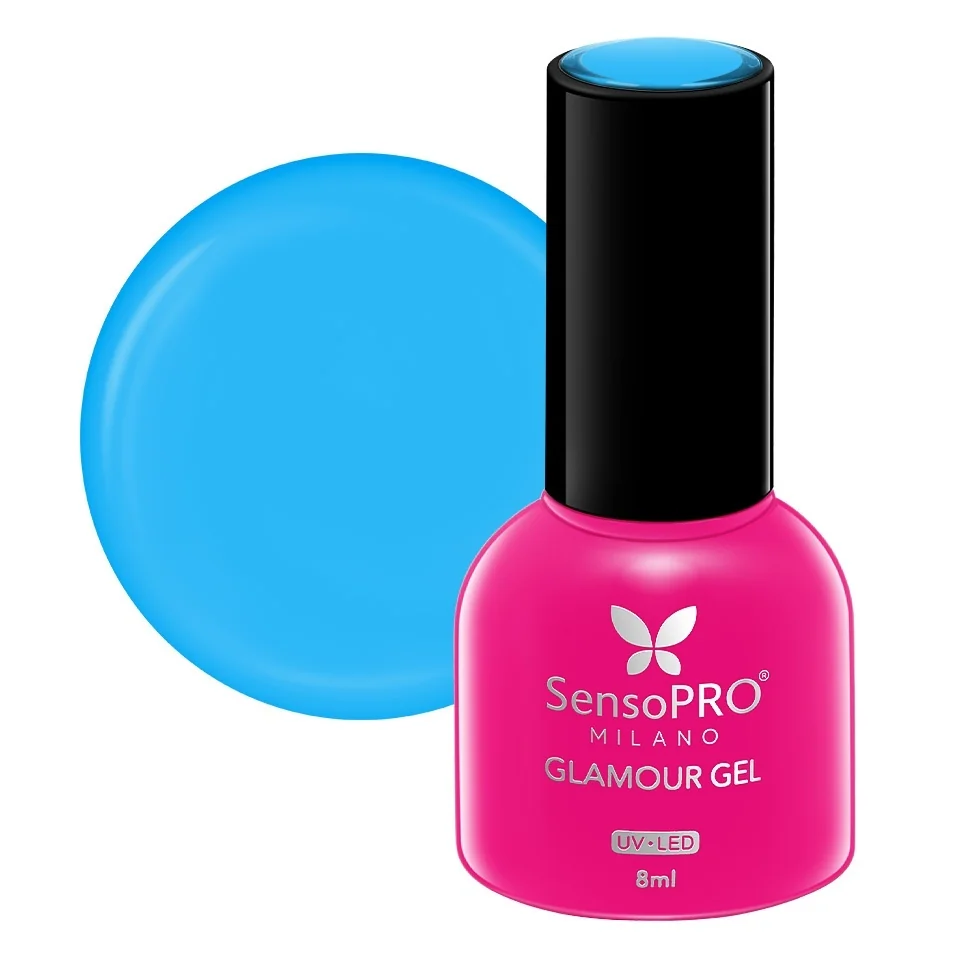 Oja Semipermanenta Glamour Gel SensoPRO Milano 8ml, Electric Blue #34