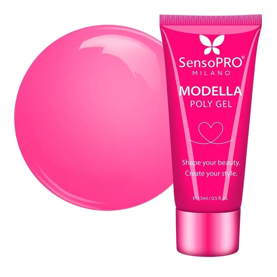 Polygel MODELLA SensoPRO Milano - Iconic Pink, 15ml