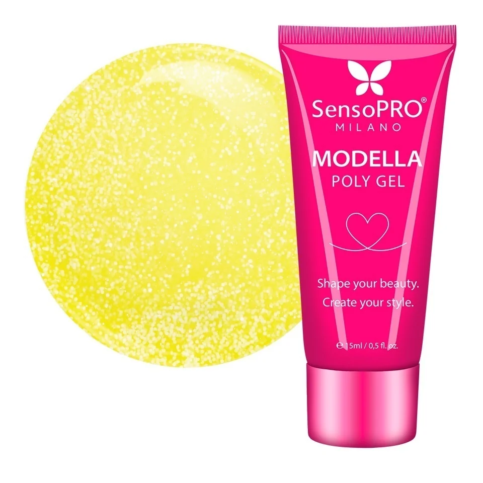 Polygel MODELLA SensoPRO Milano - Solar Glow, 15ml