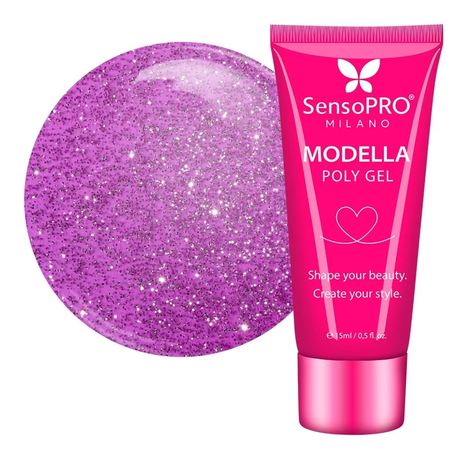 Polygel MODELLA SensoPRO Milano - Violet Luxe, 15ml