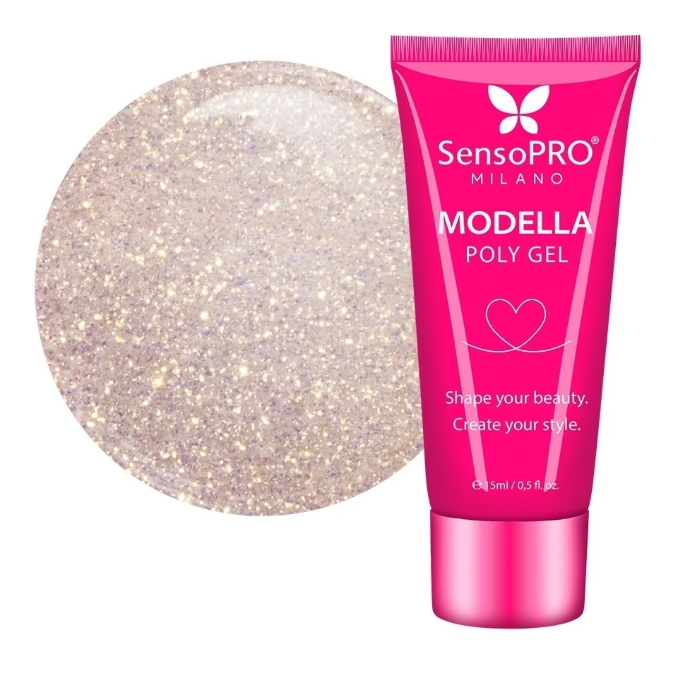 Polygel MODELLA SensoPRO Milano - Champagne Gold, 15ml
