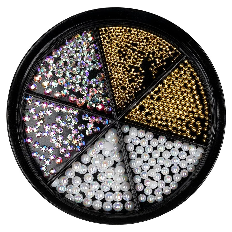 Strasuri Unghii LUXORISE, Royal Gold &amp; Silver - 6 modele