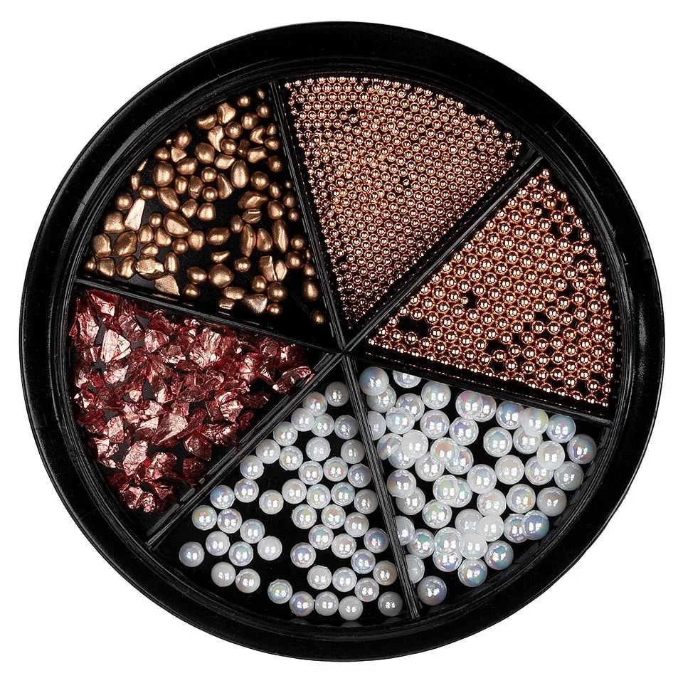 Strasuri Unghii LUXORISE, Royal White &amp; Rose - 6 modele