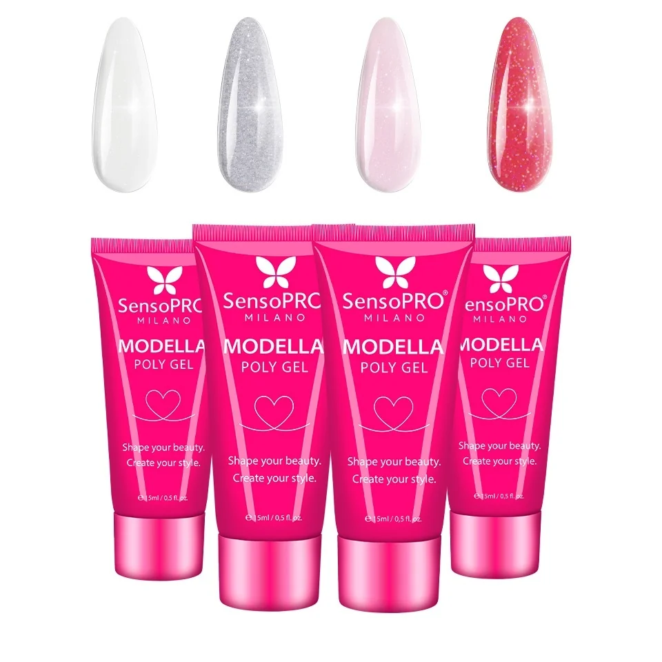 Set 4 Polygel Modella SensoPRO Milano, Velvet Nails 03