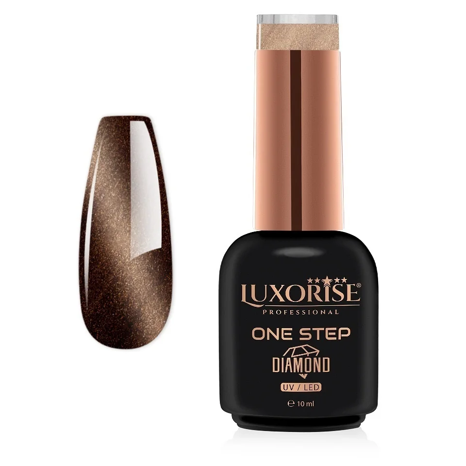 Oja Semipermanenta One Step Diamond Cat Eye LUXORISE - Toast &amp; Sparkle, 10ml