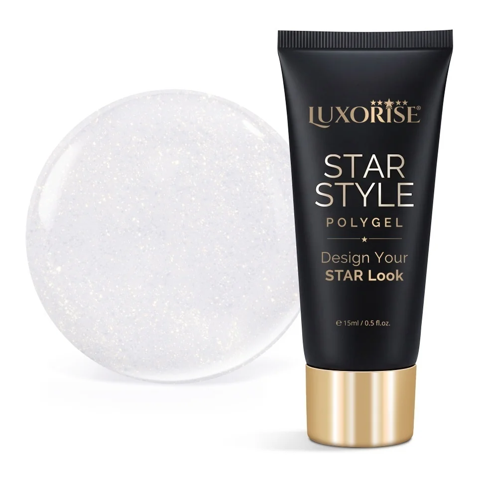 Polygel LUXORISE STAR STYLE - STAR ICON Collection, Diamond White, 15ml