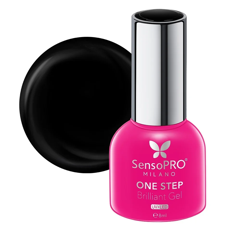 Oja Semipermanenta One Step Brilliant Gel SensoPRO Milano 8ml, Black Diamond #02