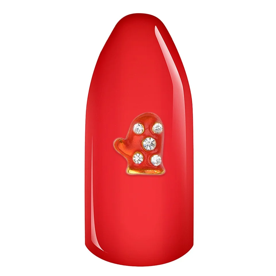 Decoratiune Unghii 3D - Christmas Glove Cu Strasuri Transparente #01