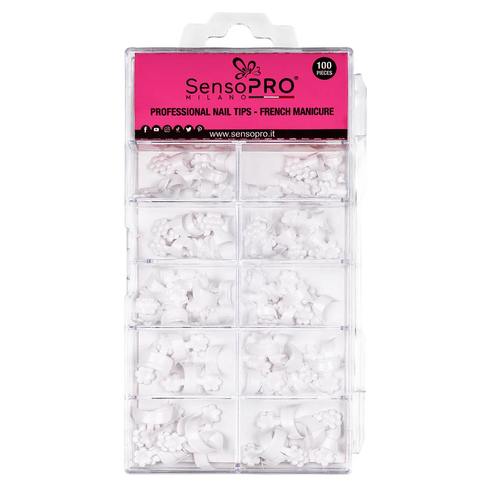 Varfuri Tipsuri Manichiura French SensopRO Milano 100 Bucati