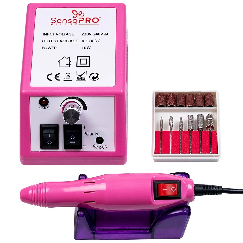 Freza Unghii Profesionala Star Nails Sensopro Milano 20000 RPM, Roz