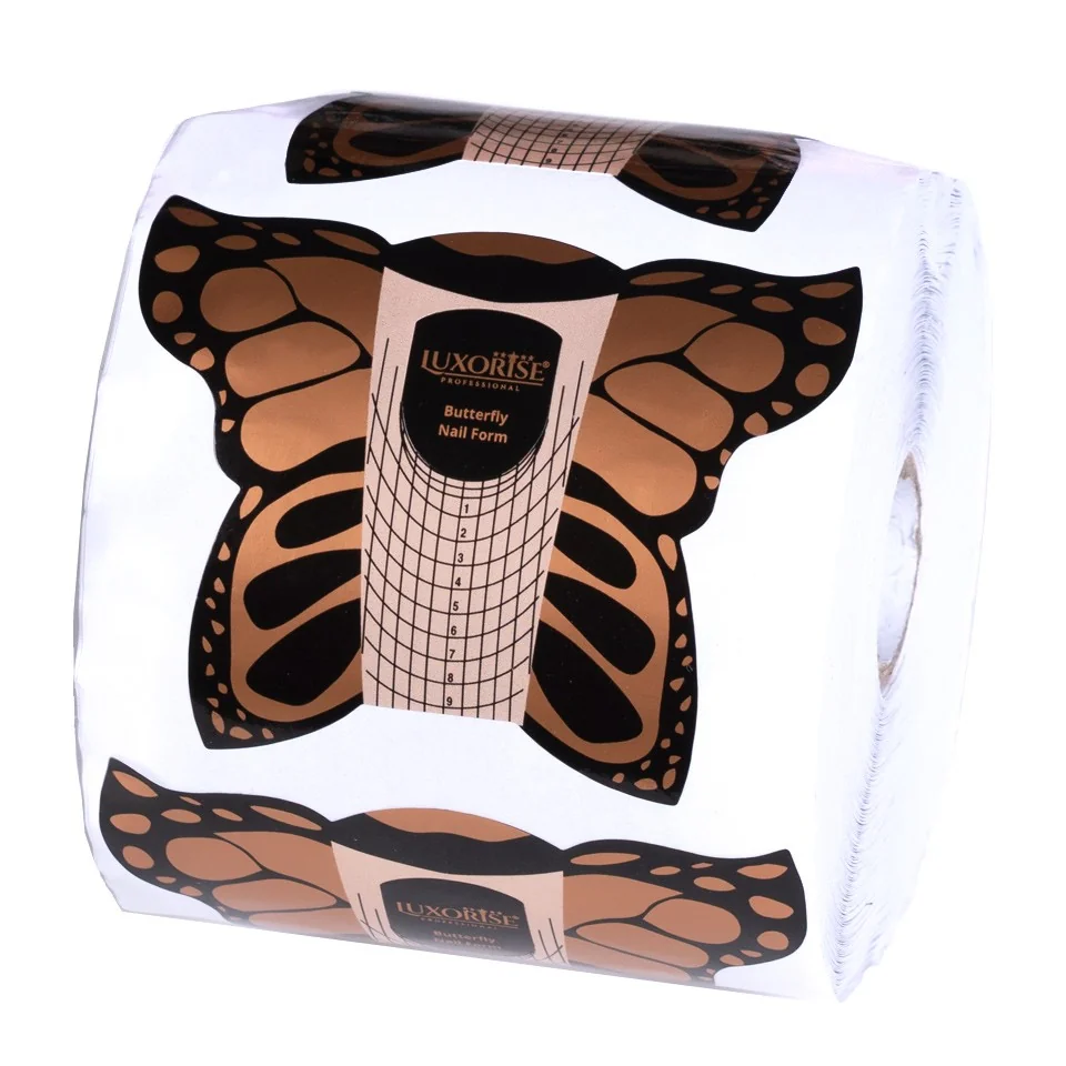 Sabloane Constructie Unghii Luxorise Fluture, 500 Buc