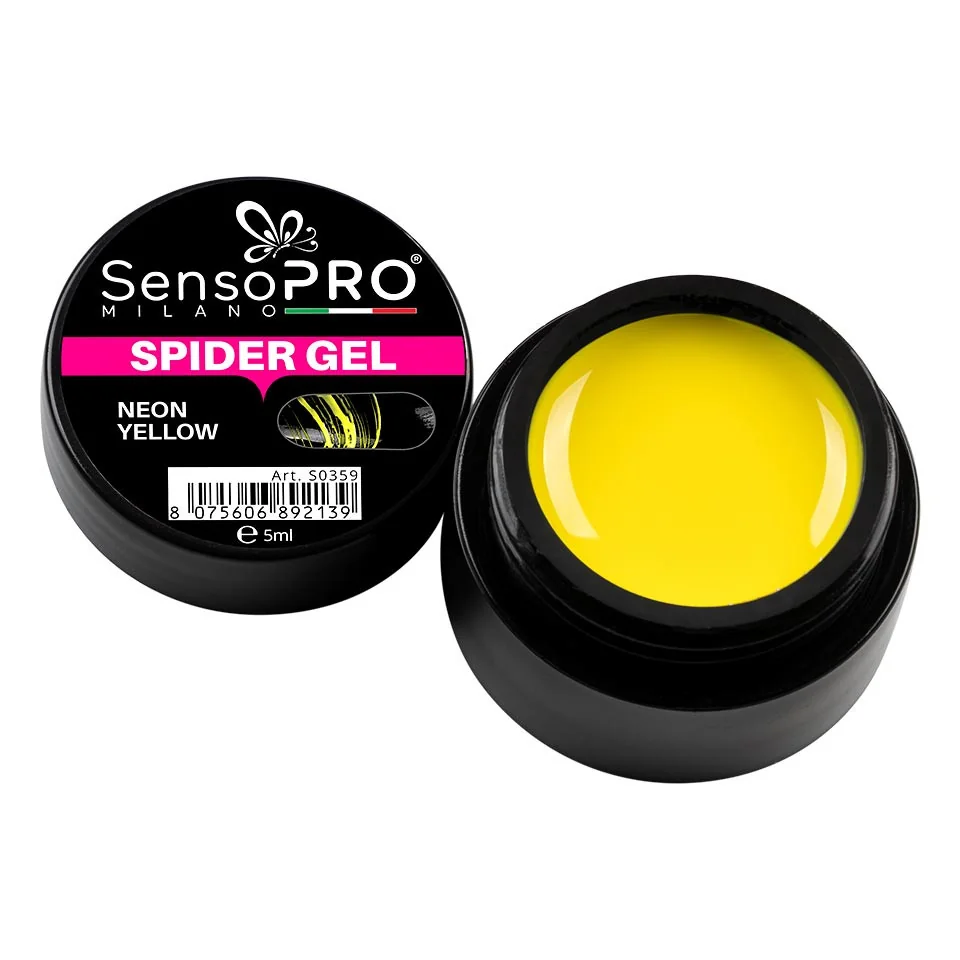Spider Gel Sensopro Neon Yellow, 5 Ml