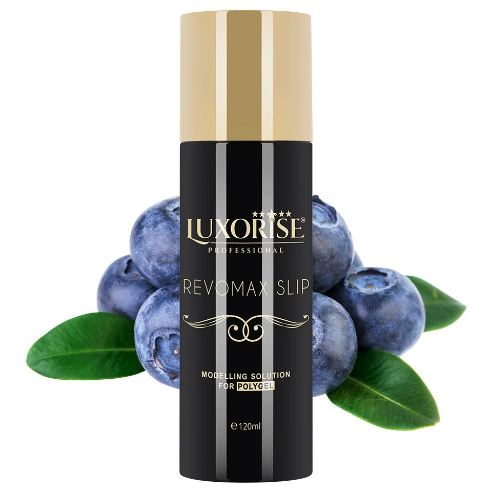 Soluție Modelare Polygel Revomaxslip Luxorise Blueberry 120ml