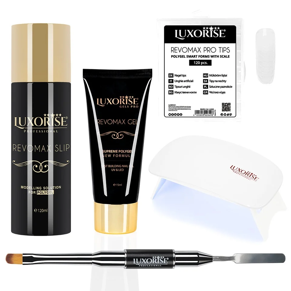 Kit PolyGel Nail Me Up Cu Lampa #03 + Tipsuri Cadou