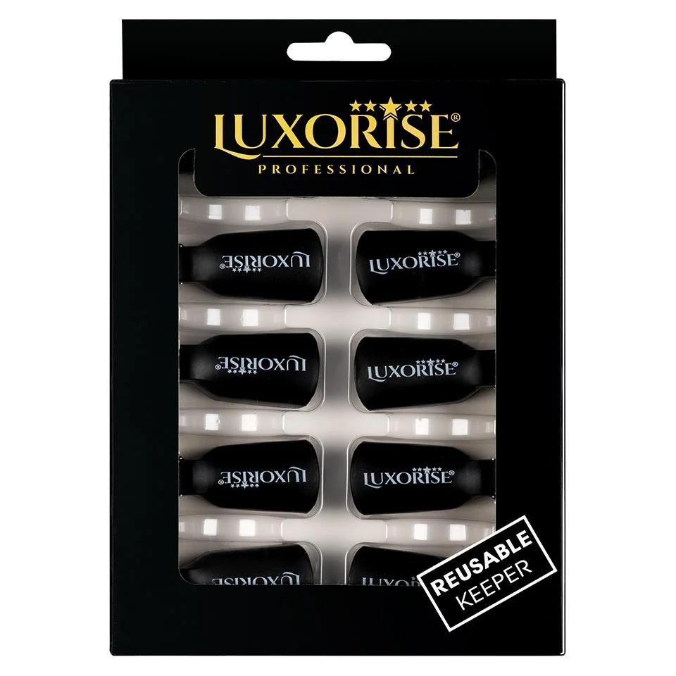 Clipsuri Unghii Pentru Indepartat Oja Semipermanenta, LUXORISE, Negru, Set 10 Buc