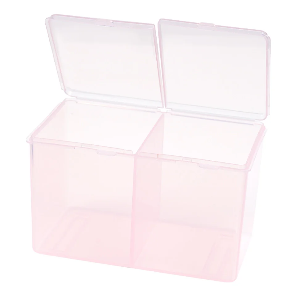 Cutie Compartimentată Depozitare Accesorii Unghii, Roz