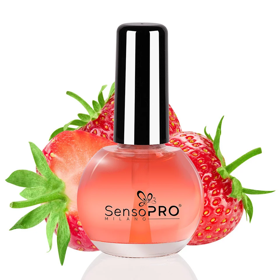 Ulei Cuticule Cu Pensula Strawberry Sensopro, 15 Ml
