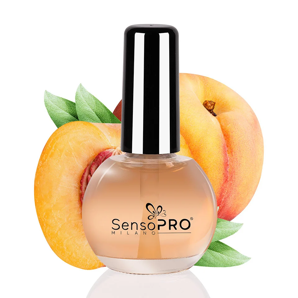 Ulei Cuticule Cu Pensula Peach SensoPRO, 15 Ml